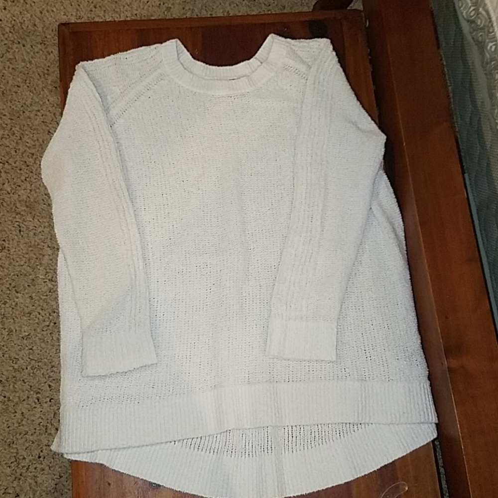 Cotton loose knit oversized sweater